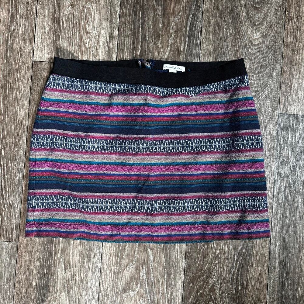 American Eagle Striped Knit Mini Skirt boho y2k